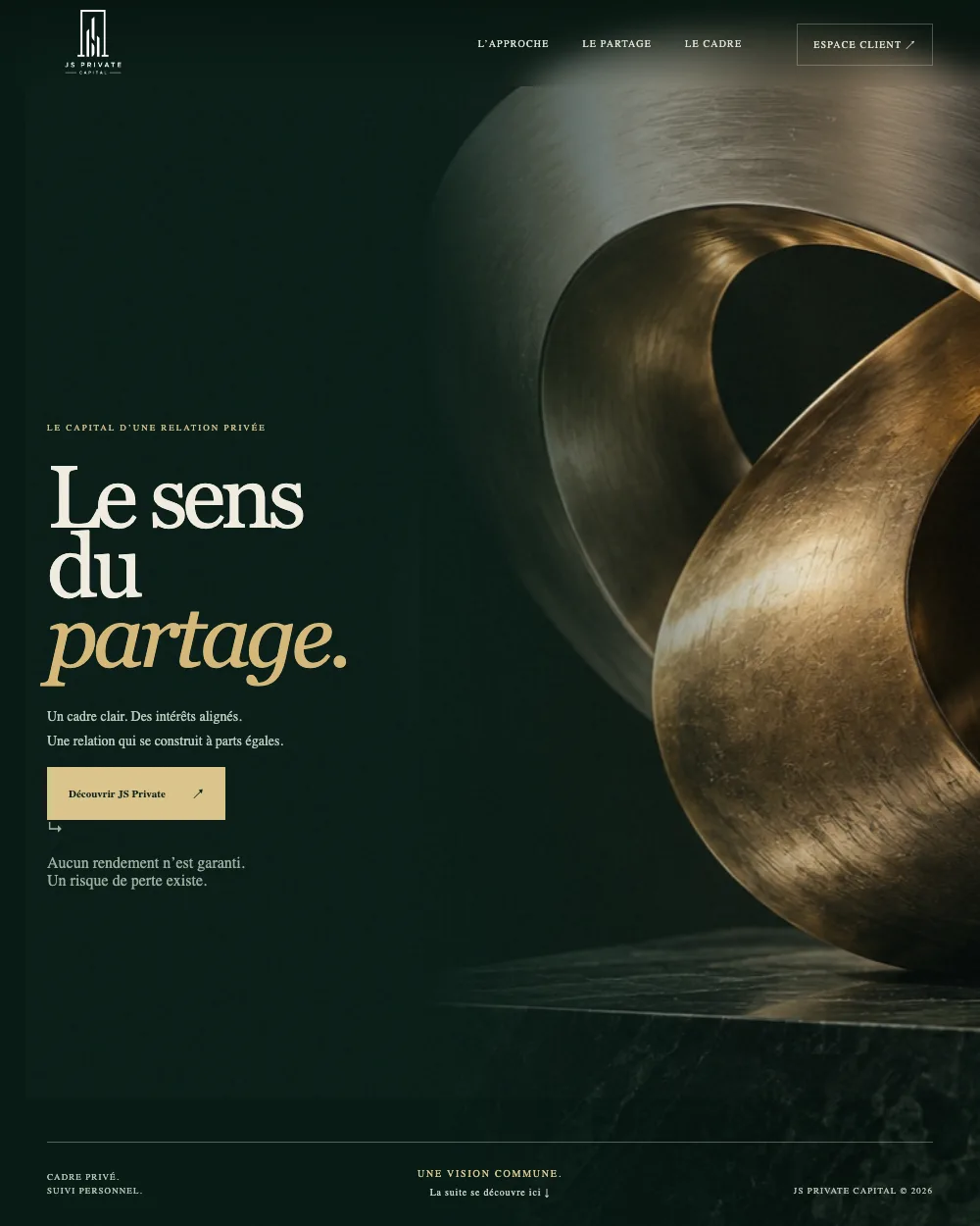 Site d'une société de gestion privée