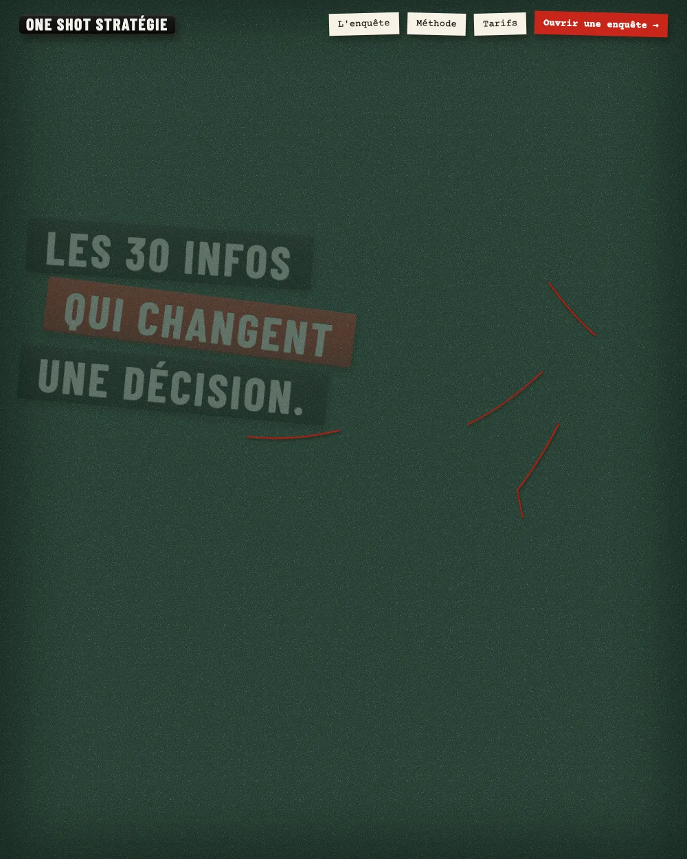 Page d'accueil de One Shot Stratégie